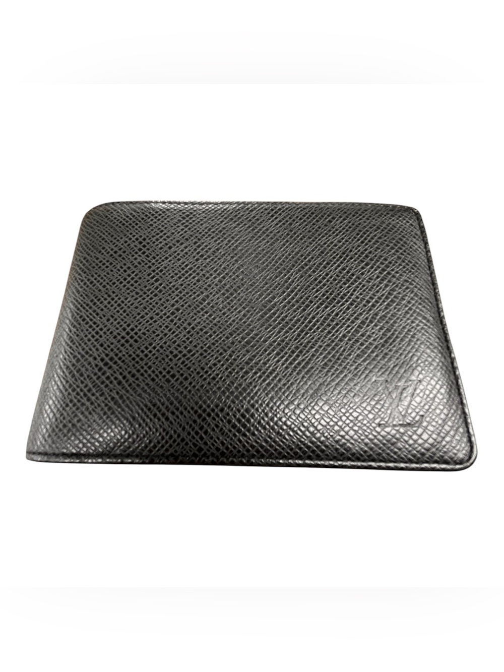 Louis Vuitton Taiga cross grain leather bifold wallet in Ardoise black